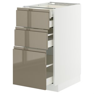 {{photo.Alt || photo.Description || 'METOD / MAXIMERA, base cb 3 frnts/2 low/1 md/1 hi drw, белый/Voxtorp глянцевый темно-серо-коричневый'}}