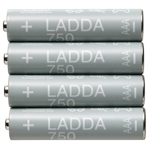 {{photo.Alt || photo.Description || 'LADDA, аккумуляторная батарея HR03 AAA 1,2 В.'}}