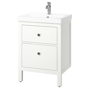 {{photo.Alt || photo.Description || 'HEMNES / ORRSJÖN, умывальник с ящиками/умывальник/кран, белый'}}