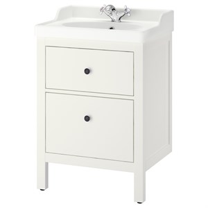 {{photo.Alt || photo.Description || 'HEMNES / RUTSJÖN, умывальник с ящиками/умывальник/кран, белый'}}