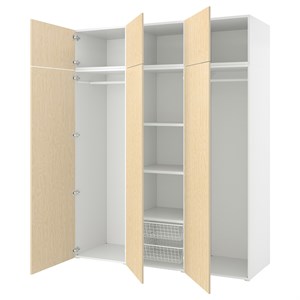 {{photo.Alt || photo.Description || 'PLATSA, Шкаф с 6 дверцами, белый/под живую сосну Кальбоден'}}