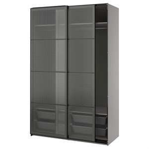 {{photo.Alt || photo.Description || 'PAX / LUNDBRÄSMA, шкаф-купе, темно-серый черный/клетчатое стекло'}}