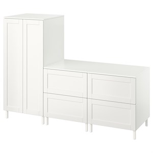 {{photo.Alt || photo.Description || 'SMÅSTAD / PLATSA, шкаф-купе, белый с каркасом/с 2 комодами'}}