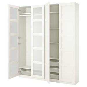{{photo.Alt || photo.Description || 'PAX / BERGSBO, Гардеробная комбинация, белый/матовое стекло'}}
