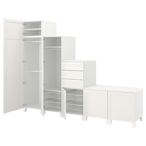 {{photo.Alt || photo.Description || 'PLATSA, шкаф 6 дверей+3 ящика, белый/Саннидал белый'}}