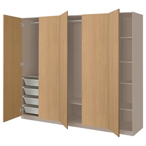 {{photo.Alt || photo.Description || 'PAX / STORKLINTA, Комбинация гардероба, серо-бежевый/дубовый эффект'}}