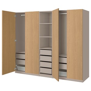 {{photo.Alt || photo.Description || 'PAX / STORKLINTA, Комбинация гардероба, серо-бежевый/дубовый эффект'}}