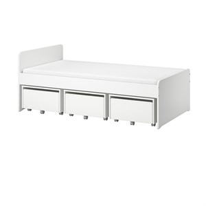 {{photo.Alt || photo.Description || 'SLÄKT, Каркас кровати с 3 ящиками для хранения, белый'}}