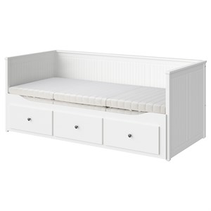 {{photo.Alt || photo.Description || 'HEMNES, кушетка с 3 ящиками/2 матрасами, белый/Оннфьеллет супертвердый'}}
