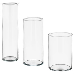 {{photo.Alt || photo.Description || 'CYLINDER, ваза, набор 3 шт., прозрачное стекло'}}