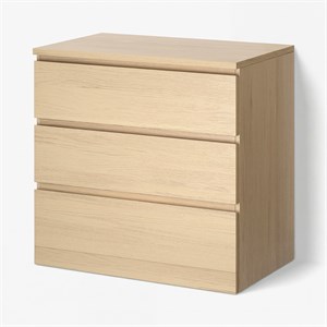 {{photo.Alt || photo.Description || 'MALM, комод с 3 ящиками, дубовый шпон, беленый'}}
