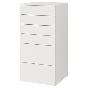 {{photo.Alt || photo.Description || 'SMÅSTAD / PLATSA, комод с 6 ящиками, белый/белый'}}