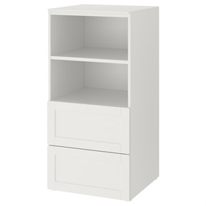 {{photo.Alt || photo.Description || 'SMÅSTAD / PLATSA, книжный шкаф, белый с рамой/с 2 ящиками'}}