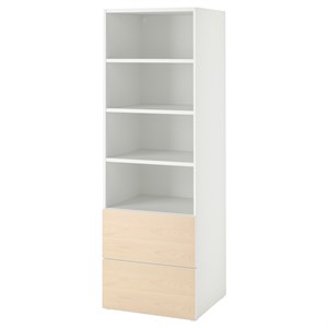 {{photo.Alt || photo.Description || 'SMÅSTAD / PLATSA, книжный шкаф, белая берёза/с 2 ящиками'}}
