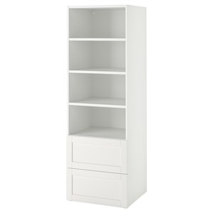 {{photo.Alt || photo.Description || 'SMÅSTAD / PLATSA, книжный шкаф, белый с рамой/с 2 ящиками'}}