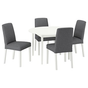 {{photo.Alt || photo.Description || 'NÄSINGE / BERGMUND, стол и 4 стула, белый/Гуннаред средний серый белый'}}