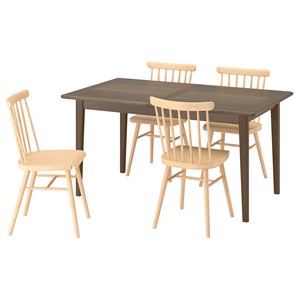 {{photo.Alt || photo.Description || 'SKANSNÄS / HÖGVED, стол и 4 стула, коричневый шпон бука/березы'}}