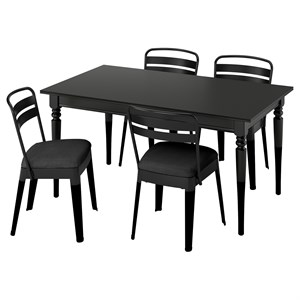 {{photo.Alt || photo.Description || 'ROSENTORP / RAMSNÄS, стол и 4 стула, черный/черный'}}