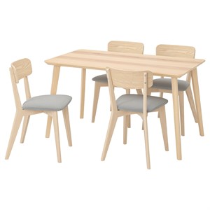 {{photo.Alt || photo.Description || 'LISABO / LISABO, стол и 4 стула, ясень/Таллмира белый/черный'}}