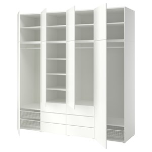 PLATSA, шкаф с 8 дверцами и 6 ящиками, белый/ФОННЕ белый 496.153.75