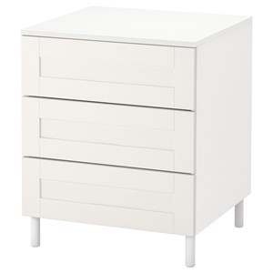 {{photo.Alt || photo.Description || 'PLATSA, комод с 3 ящиками, белый/Саннидал белый'}}