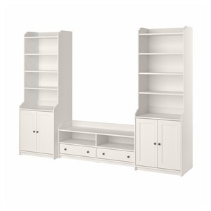 HAUGA, Комбинация телевизора и места для хранения вещей, белый 993.887.28