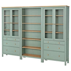{{photo.Alt || photo.Description || 'HEMNES, Комбинация для хранения с дверцами/ящиками, серо-зеленая/светло-коричневая морилка'}}