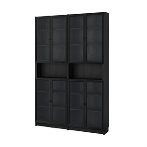 {{photo.Alt || photo.Description || 'BILLY / OXBERG, книжный шкаф с удлинением по высоте ut/drs, под черный дуб/прозрачное стекло'}}