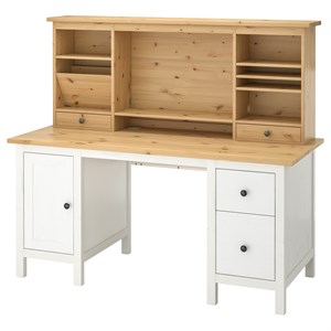 {{photo.Alt || photo.Description || 'HEMNES, письменный стол с дополнительным блоком, белая морилка светло-коричневый'}}