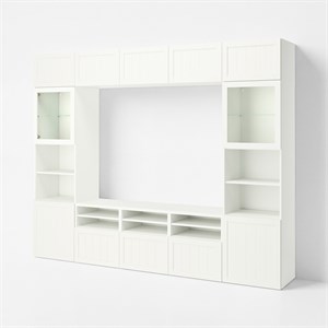 {{photo.Alt || photo.Description || 'BESTÅ, Комбинация для хранения ТВ/стеклянные дверцы, белый/Пипмакаре белый'}}