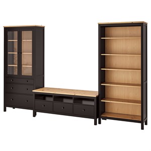 {{photo.Alt || photo.Description || 'HEMNES, Комбинация для хранения ТВ, черно-коричневый/светло-коричневый прозрачное стекло'}}