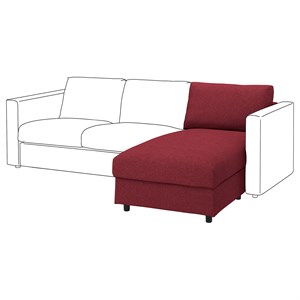 {{photo.Alt || photo.Description || 'VIMLE, секция шезлонга, Лейде красный/коричневый'}}