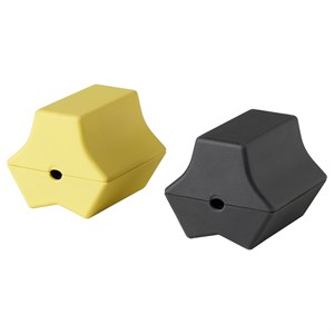 HAVSKÅL, 2 шт., разъем USB, черный/желтый 405.557.38