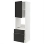 METOD / MAXIMERA, hi cab f ov w dr/2 frnt/1 m/1 h draw, белый/Nickebo матовый антрацит 994.984.06