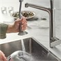 MAJSJÖN, Смеситель для кухни, выдвижной, с струей, цвет нержавеющей стали 506.104.28