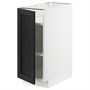 METOD, Напольный шкаф с полками, белый/Лериттан, черная морилка 394.707.16