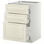 METOD / MAXIMERA, base cb 3 frnts/2 low/1 md/1 hi drw, белый/Бодбин кремово-белый 895.604.27