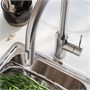 SALLSJÖN, Смеситель для кухни, выдвижной, с изливом, цвет нержавеющей стали 106.238.85
