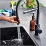SALLSJÖN, Смеситель для кухни, выдвижной, с струей, черный 106.104.73