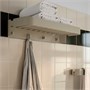 FLORSJÖN, полка настенная с 4 крючками, бежевый 306.051.40