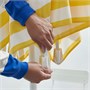 HÖGÖN / IGGÖN, зонтик с основанием, кремовый ярко-желтый/темно-серый в полоску 196.214.91