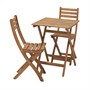 ASKHOLMEN, стол и 2 раскладных стула, открытый 595.290.99