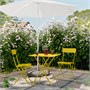 SUNDSÖ, стол и 2 складных стула, открытый ярко-желтый/ярко-желтый 495.730.35