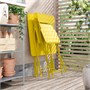 SUNDSÖ, стол и 2 складных стула, открытый ярко-желтый/ярко-желтый 495.730.35