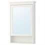 HEMNES, зеркальный шкаф с 1 дверцей, белый 002.176.79