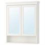 HEMNES, зеркальный шкаф с 2 дверцами, белый 102.176.74