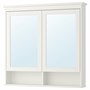 HEMNES, зеркальный шкаф с 2 дверцами, белый 102.176.74