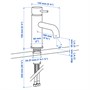 SALLSJÖN, Смеситель для ванной комнаты верхний рычаг, хромированный 306.102.50