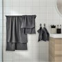 VÅGSJÖN, полотенце, набор из 6 шт., темно-серое 806.296.38