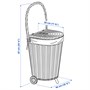 TOLKNING, корзина для белья с колесиками, ива ручной работы 505.126.25